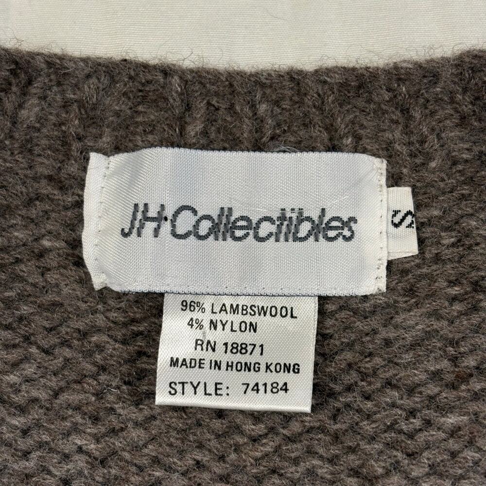 JH Collectibles Vintage Lambswool Cardigan Sweater Women's S Brown Autumn - Picture 6 of 10